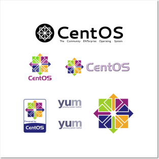 centos sticker set Posters and Art